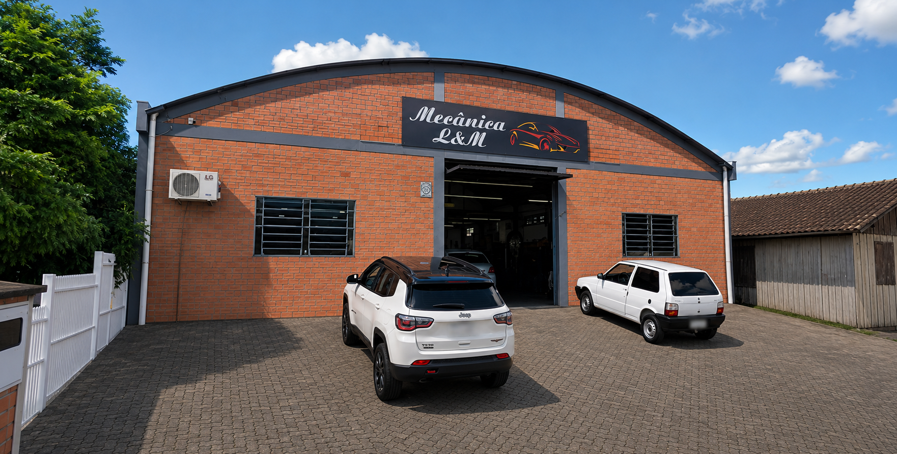 Fachada da oficina Mecânica L&M Car